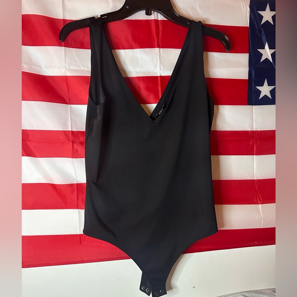 Express Black V-Neck Bodysuit